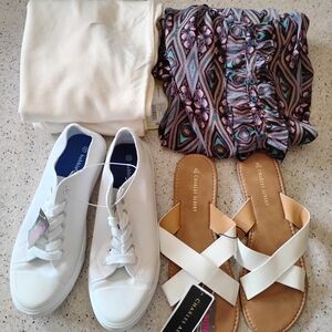 Target Women's White Sneakers and Sandals Set